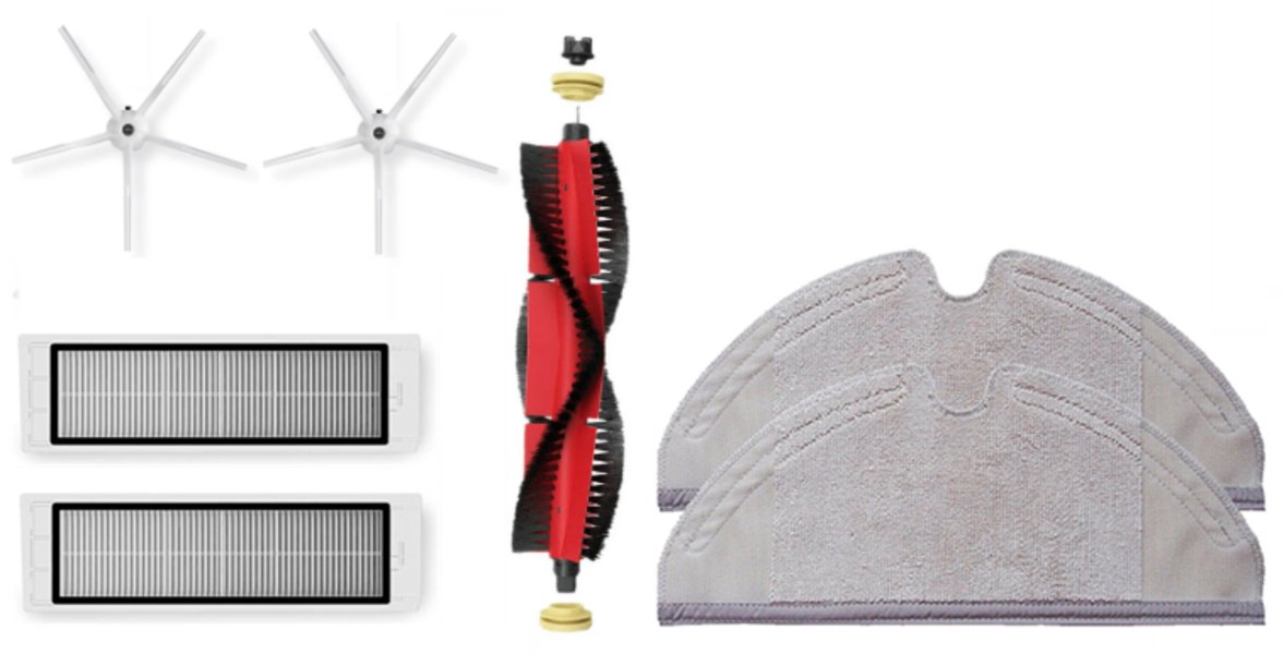 Vedlikeholdssett til Xiaomi Roborock S5, S5 Max og S6 med mopper
