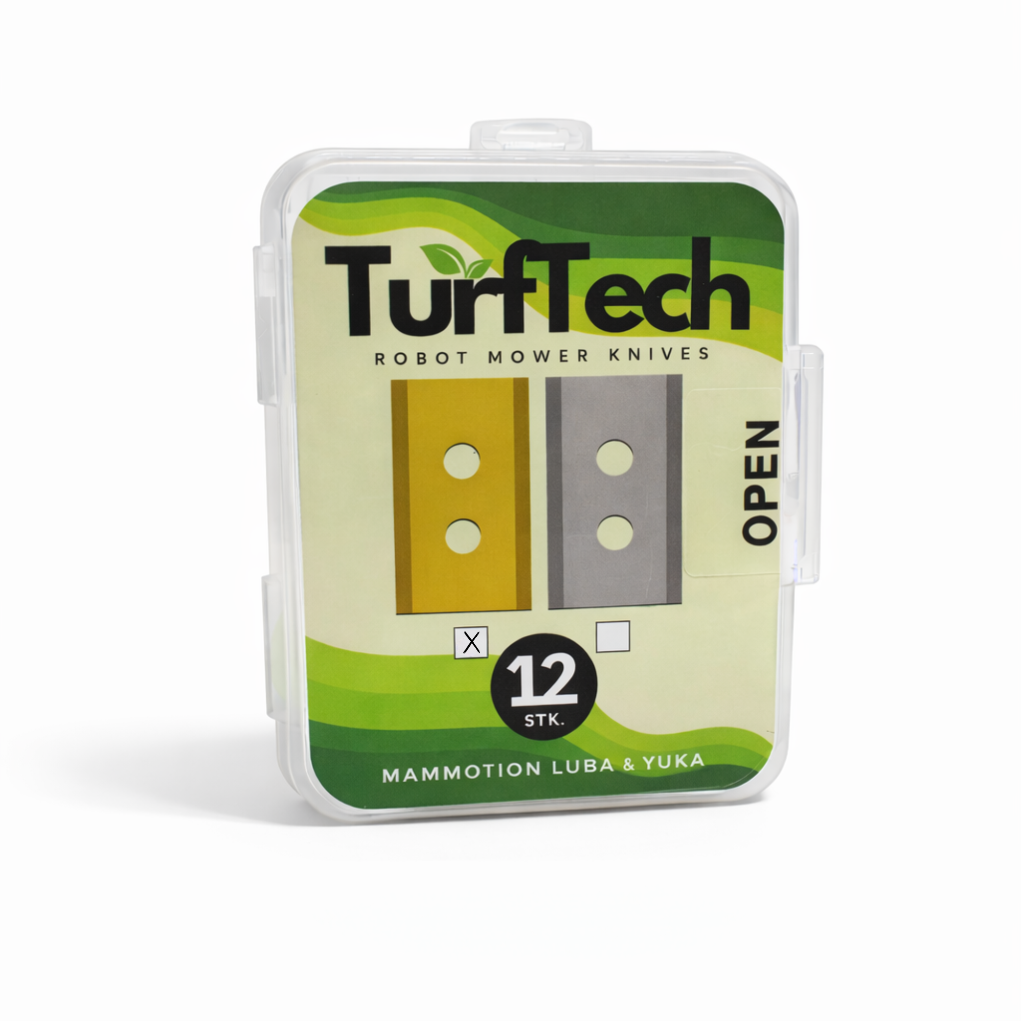 12pk Titanbelagte kniver til Mammotion Luba & Yuka