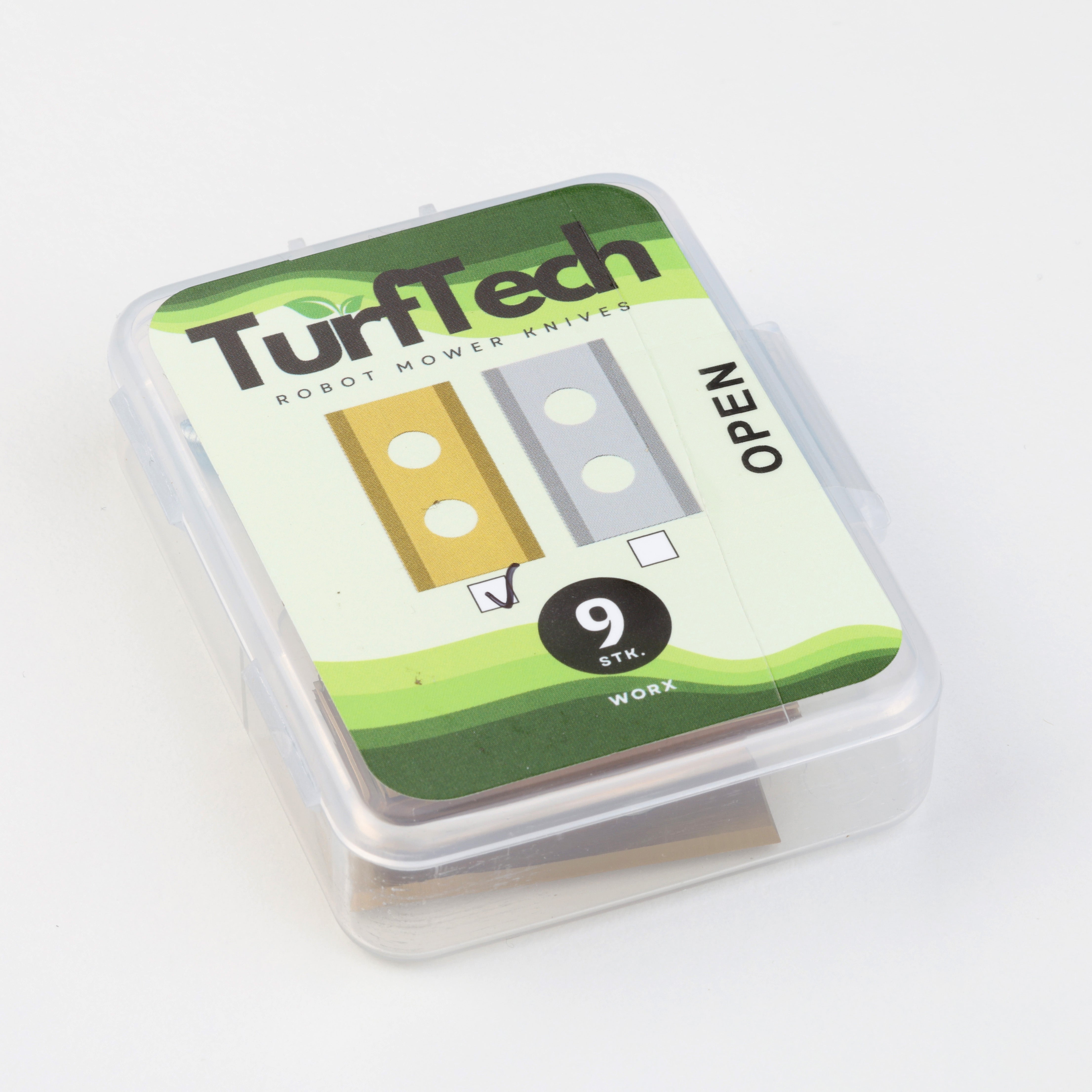 9pk Titanbelagte kniver til Worx Landroid, Grouw og Point